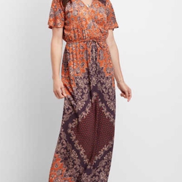 Maurices Dresses & Skirts - Maurice’s purple/orange floral maxi dress, NWT